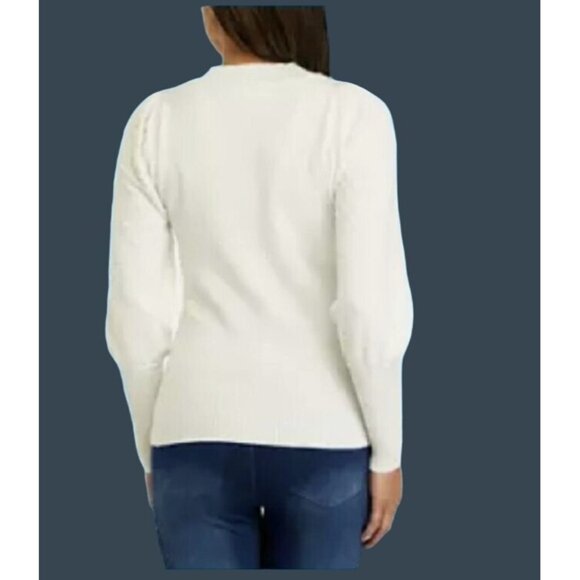 HOOKED UP- WOMENS WHITE LONG SLEEVE WOMEN'S SWEATER SIZE X-LARGE-NWT - Picture 2 of 10